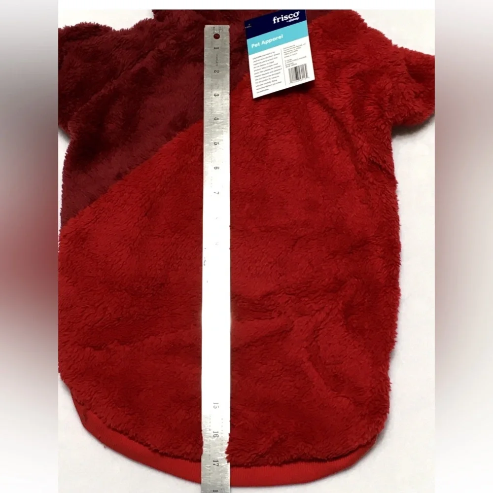 Frisco Pet Apparel XL Dog Burgundy Red Fleece Pullover Hoodie